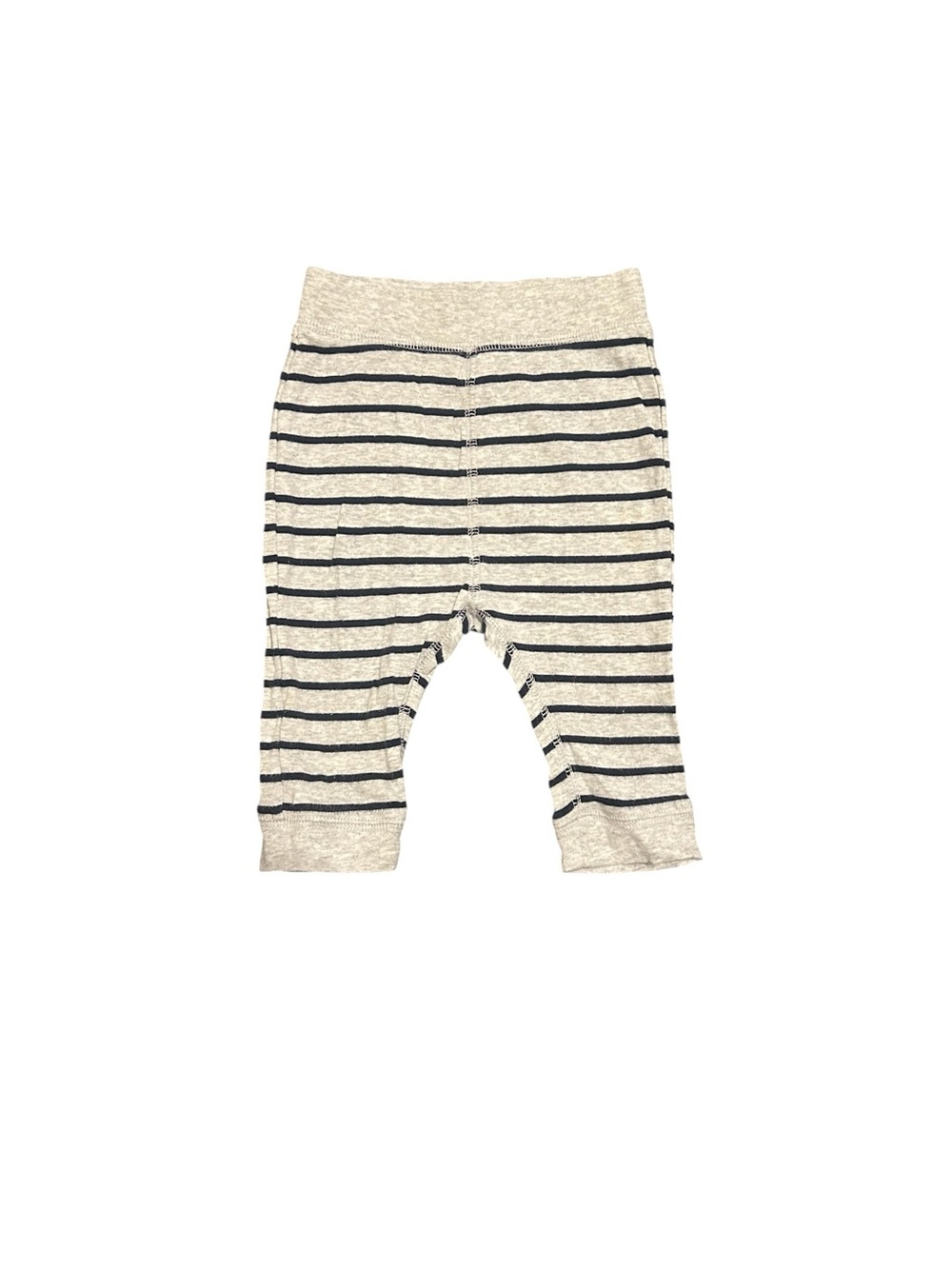 Old Navy Heather Cream & Navy Striped Baby Leggings